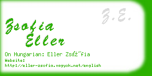 zsofia eller business card